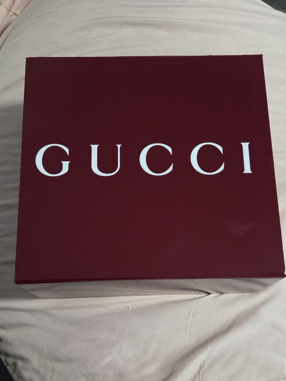 Gucci Deep Wine Red Logo Gift Box